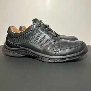 Mens CLARKS Unstructured UN. DONE Black Leather Casual Sneakers / Size 12 Medium